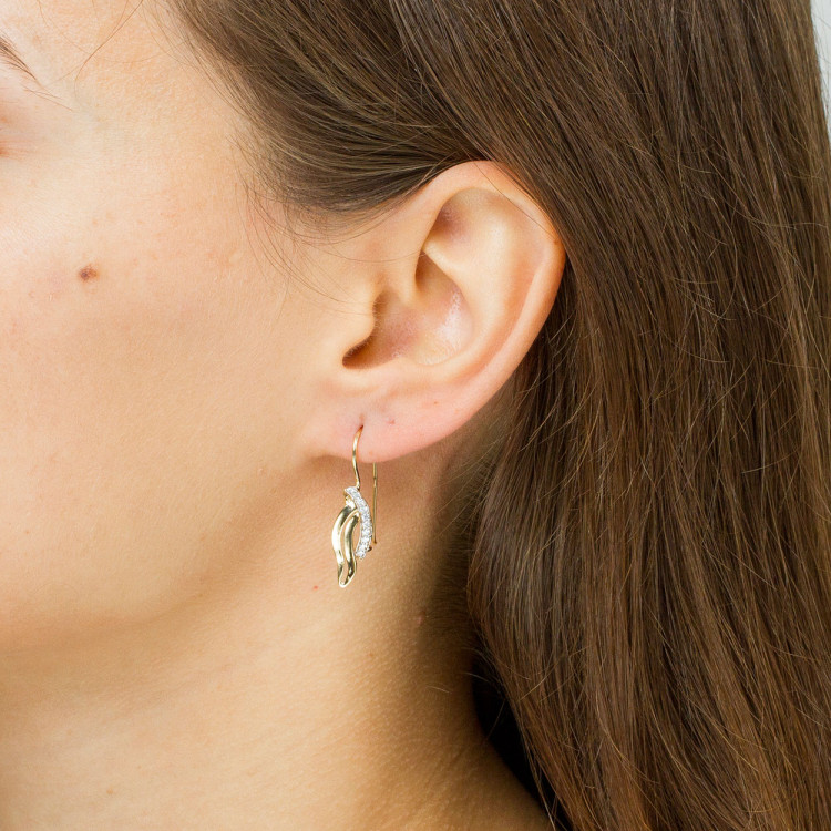 Kolczyki ze złota z cyrkoniami