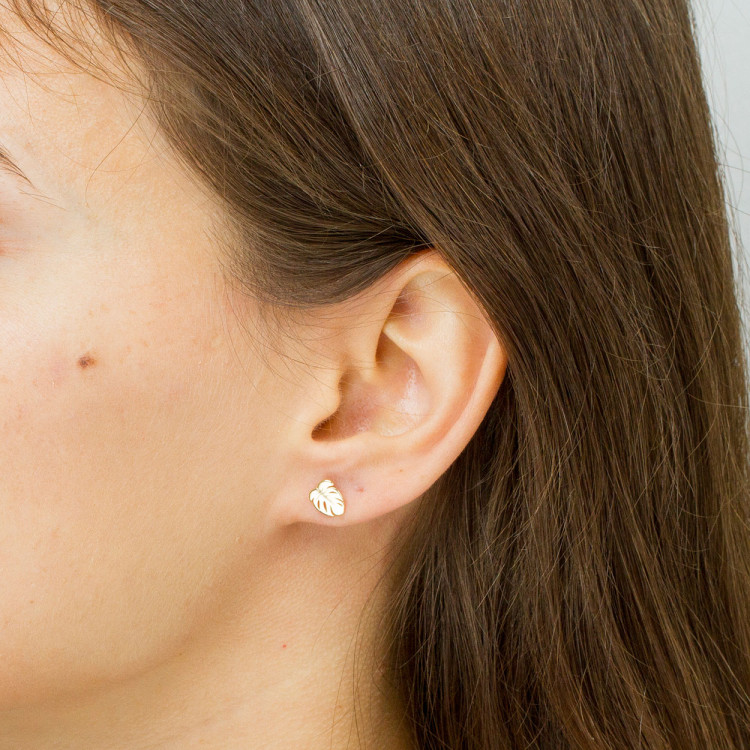 Kolczyki ze złota liść