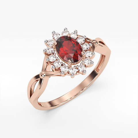 Pierścionek z rubinem