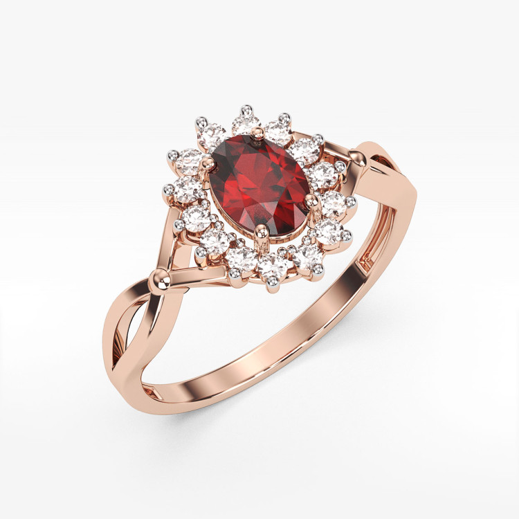 Pierścionek z rubinem