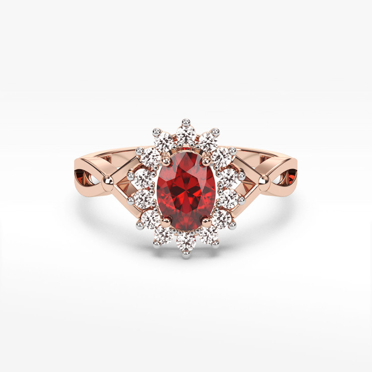 Pierścionek z rubinem