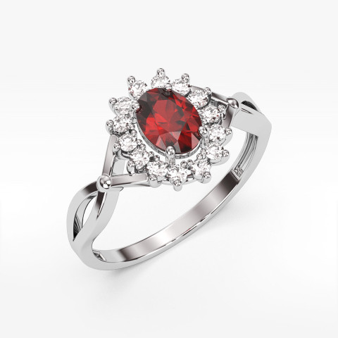 Pierścionek z rubinem