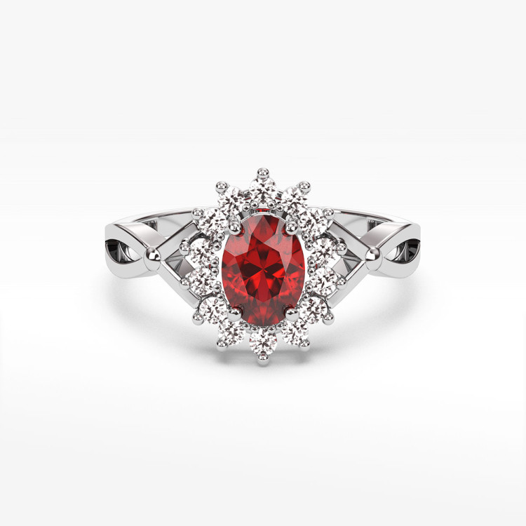 Pierścionek z rubinem