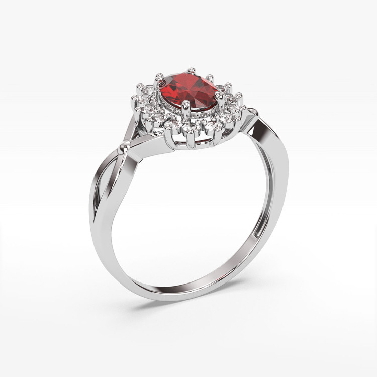 Pierścionek z rubinem