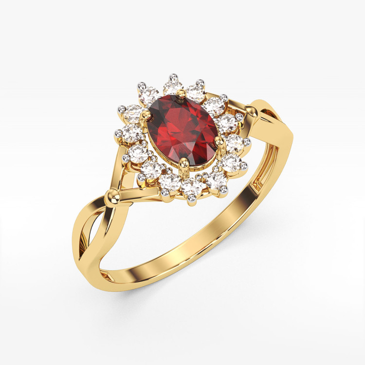 Pierścionek z rubinem