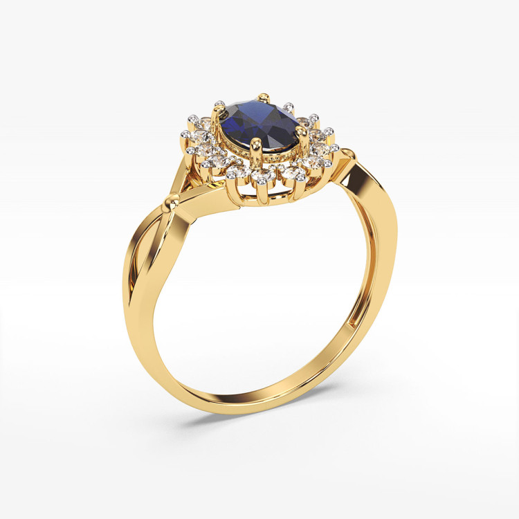 Pierścionek z szafirami
