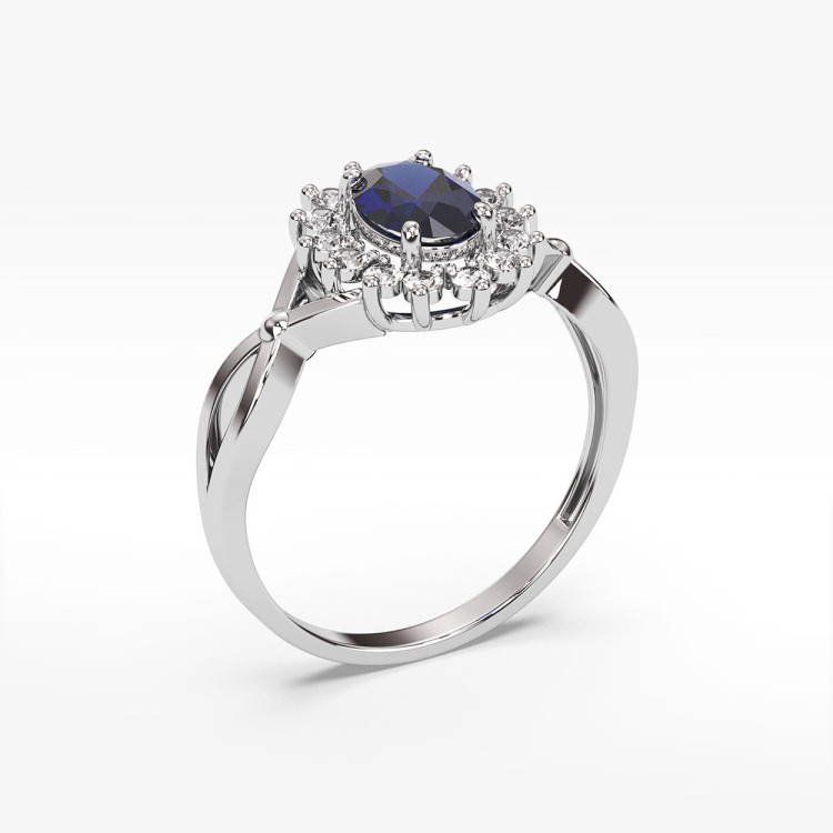 Pierścionek z szafirami