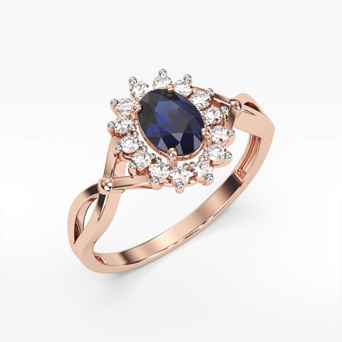 Pierścionek z szafirami