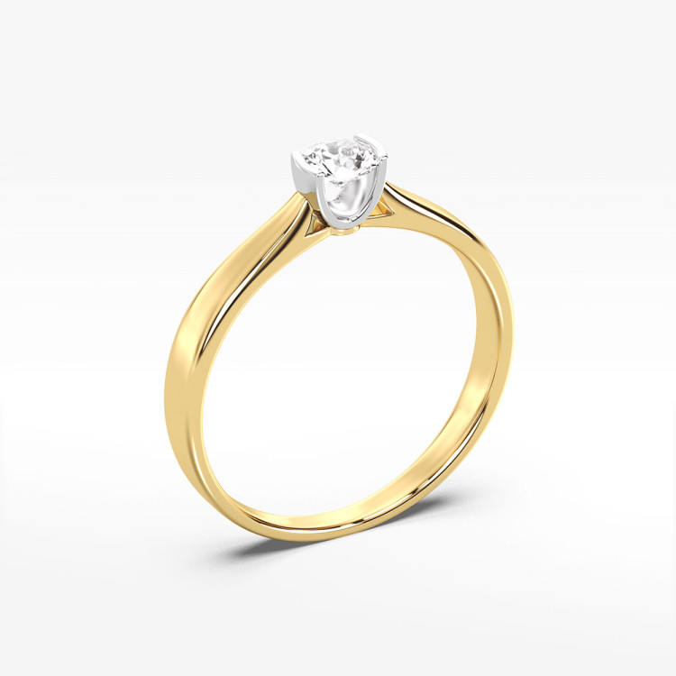 Złoty pierścionek z diamentem