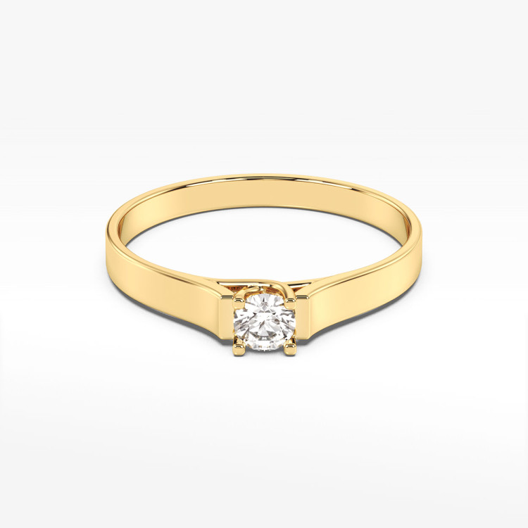 Złoty pierścionek z diamentem