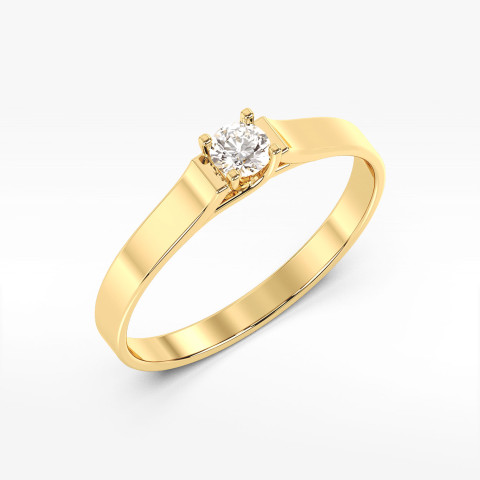 Złoty pierścionek z diamentem