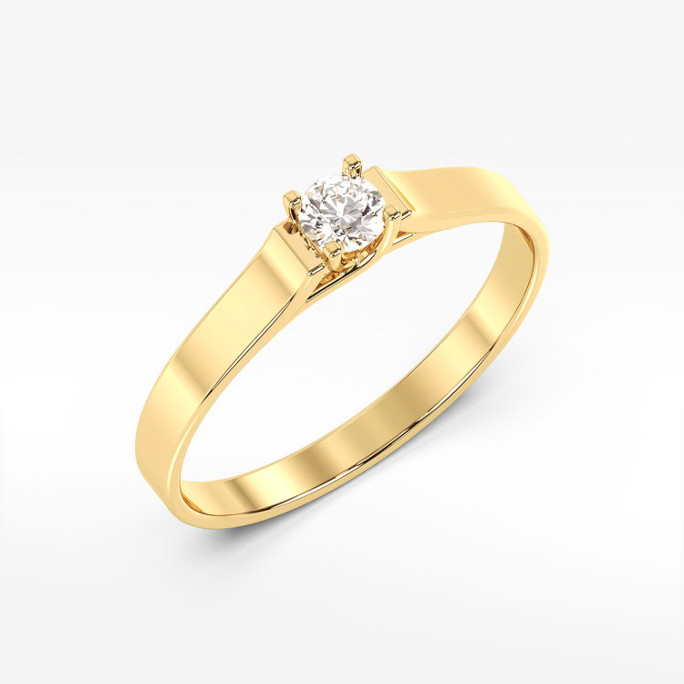 Złoty pierścionek z diamentem