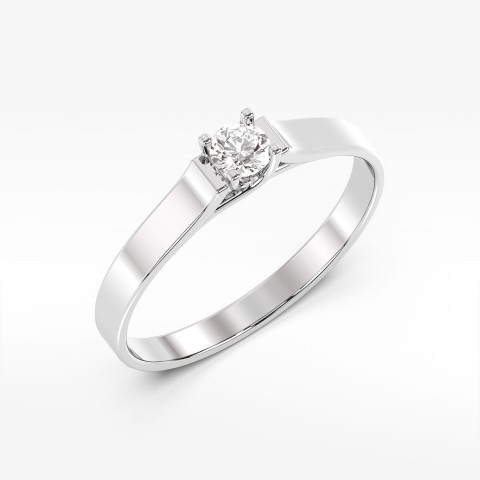 Pierścionek z białego złota z diamentem