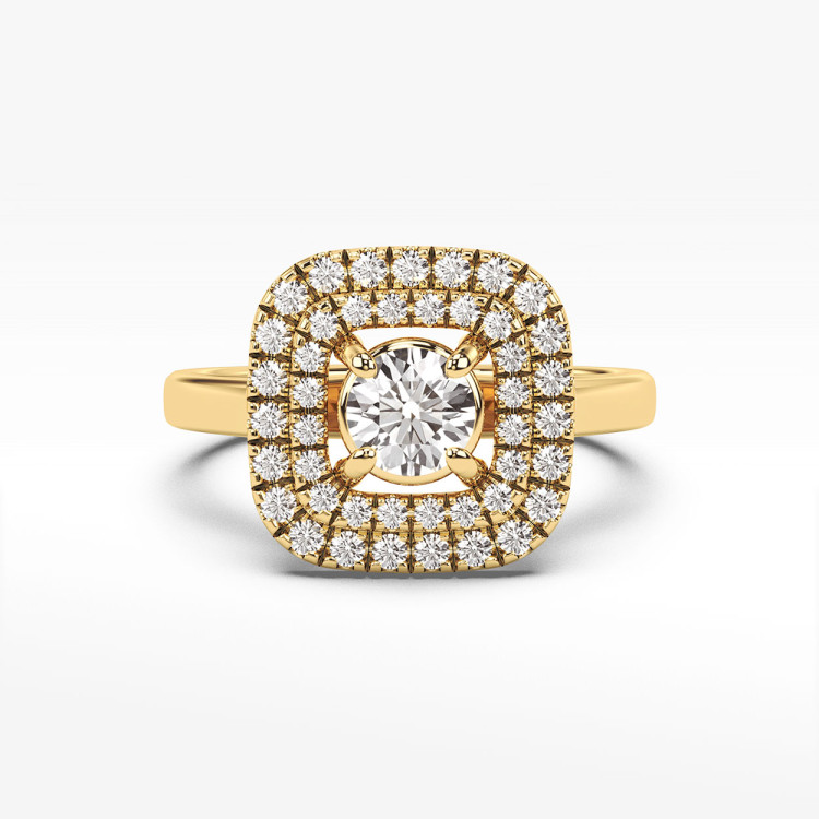 Pierścionek ze złota z diamentami