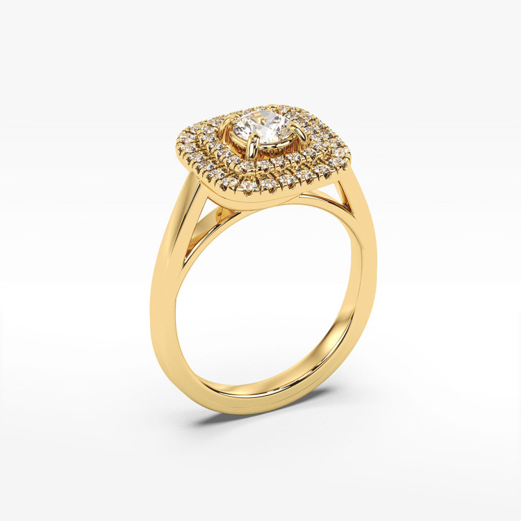 Pierścionek ze złota z diamentami