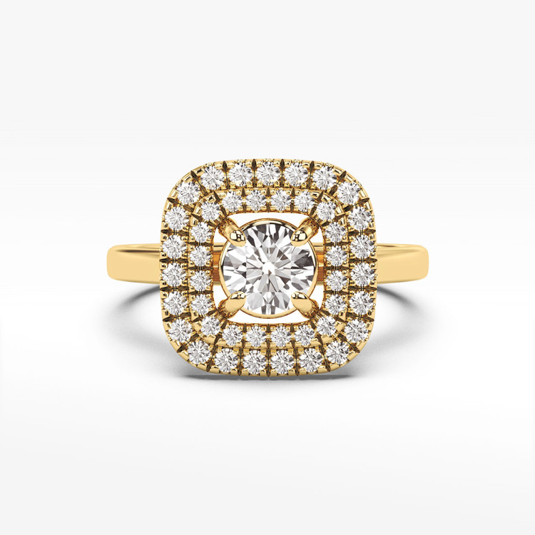 Pierścionek ze złota z diamentami