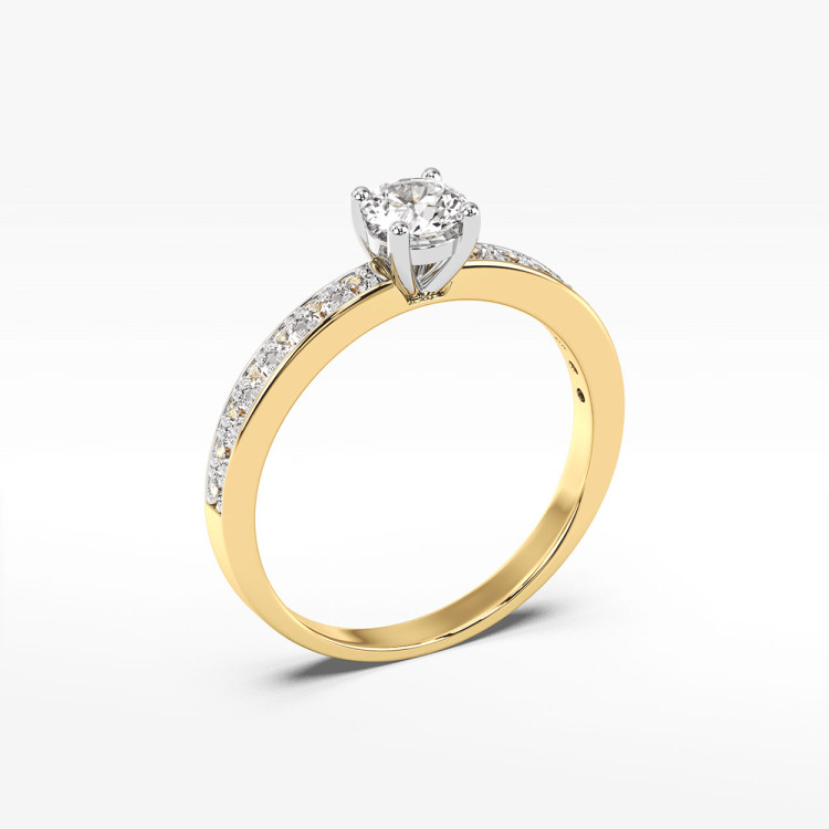 Pierścionek ze złota z diamentami