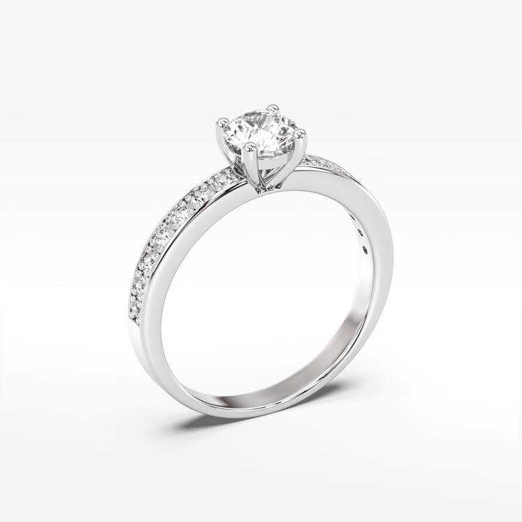 Pierścionek zaręczynowy z diamentami