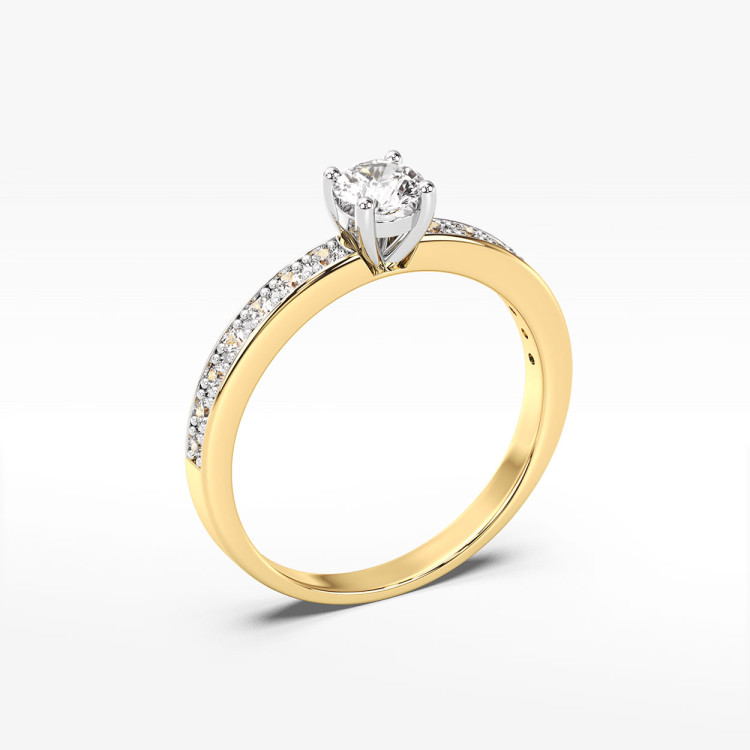 Pierścionek ze złota z diamentami