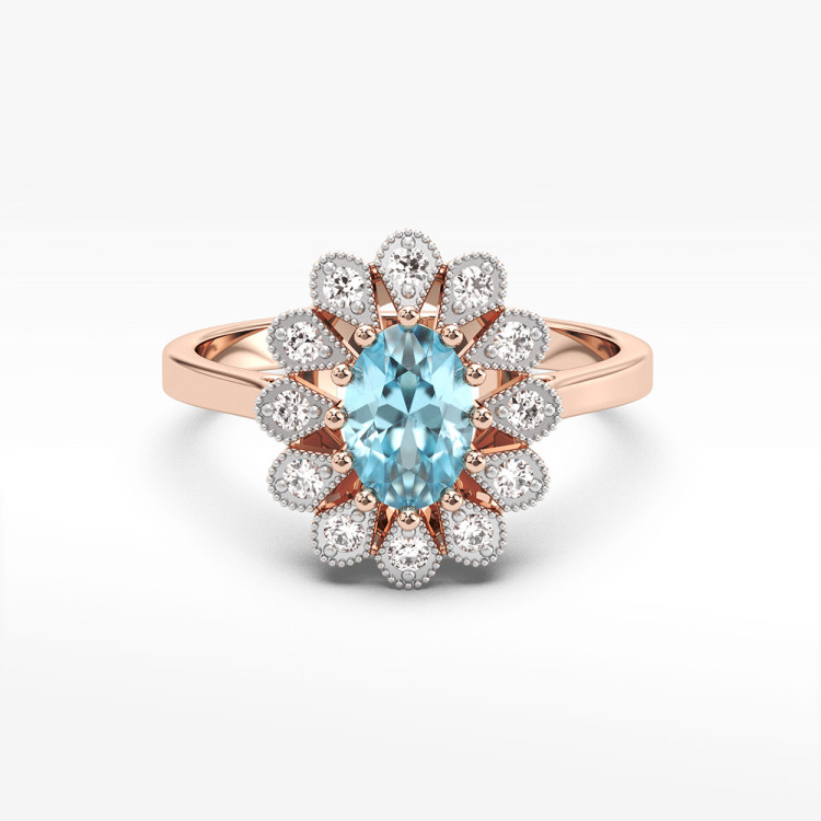 Złoty pierścionek z topazem