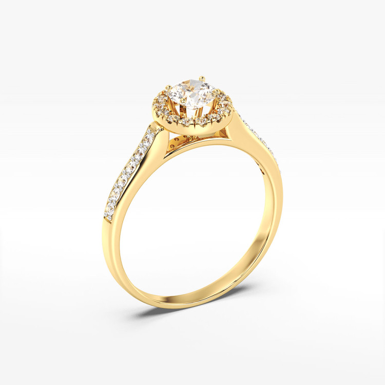 Pierścionek ze złota z diamentami