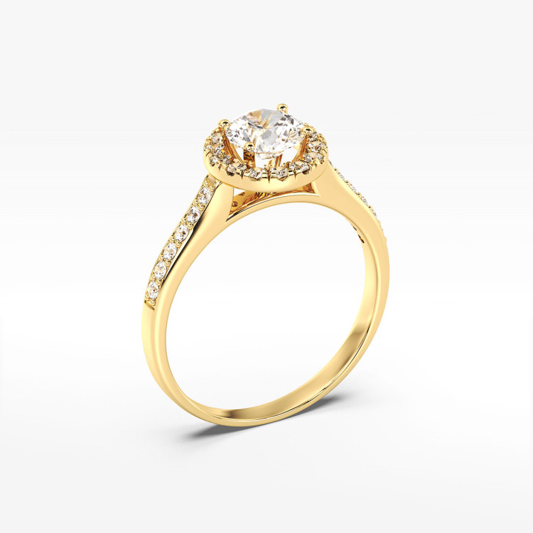 Pierścionek zaręczynowy z diamentami