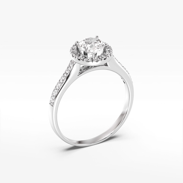 Pierścionek zaręczynowy z diamentami