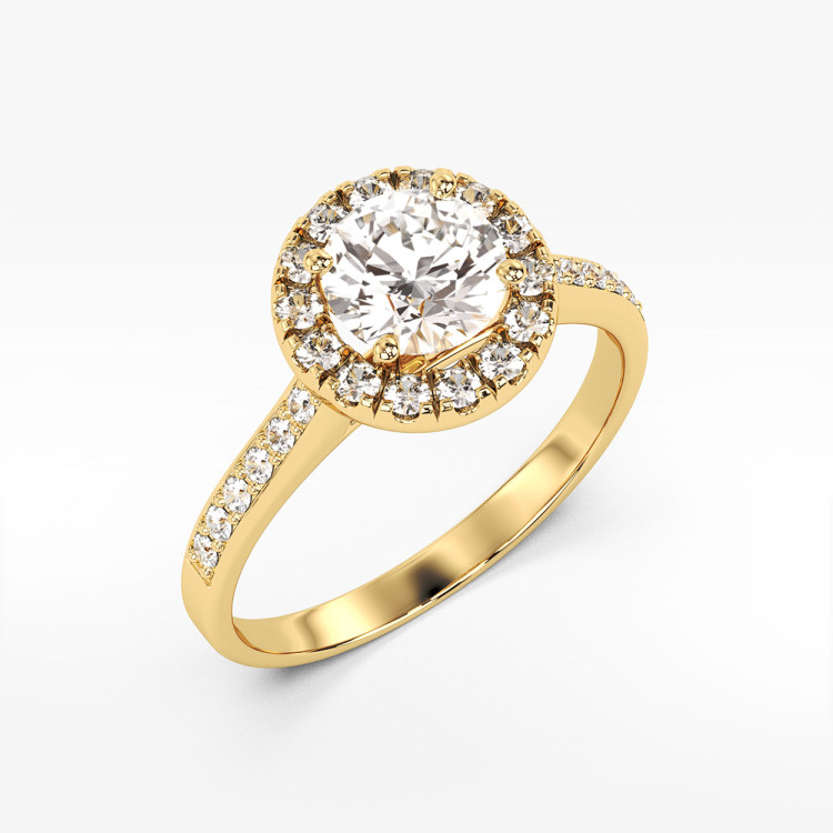 Pierścionek zaręczynowy z diamentami