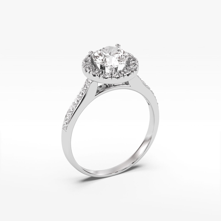 Pierścionek zaręczynowy z diamentami