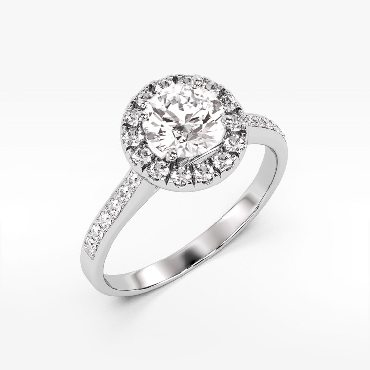 Pierścionek zaręczynowy z diamentami