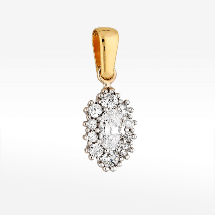 Zawieszka ze złota z cyrkoniami