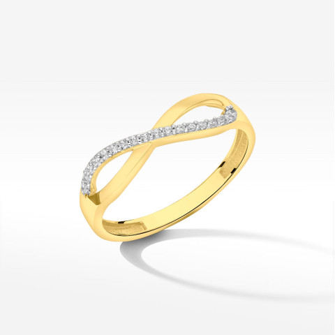 Pierścionek ze złota nieskończoność