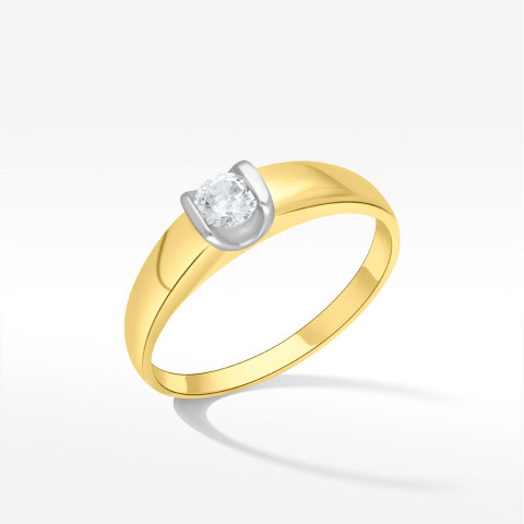 Pierścionek ze złota z cyrkonią