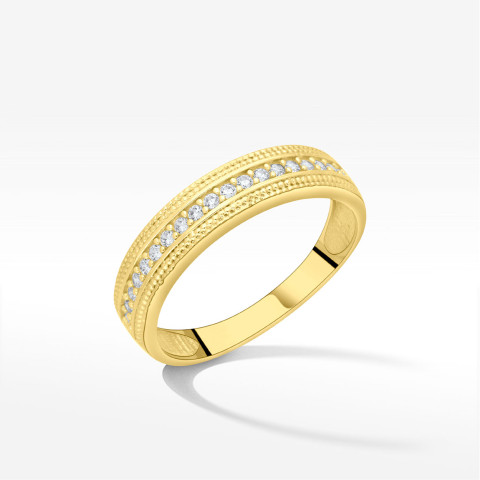 Pierścionek ze złota z cyrkoniami