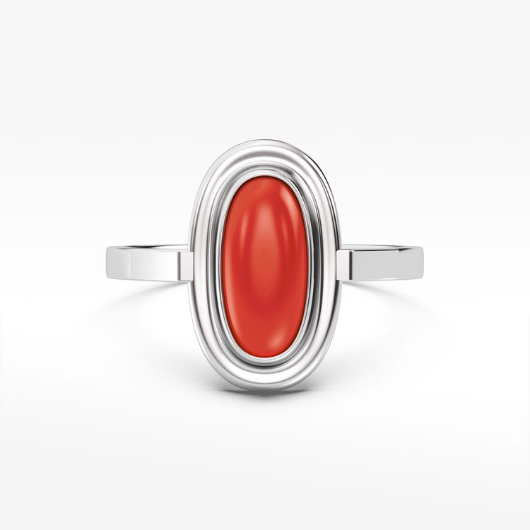 Pierścionek ze złota z koralem