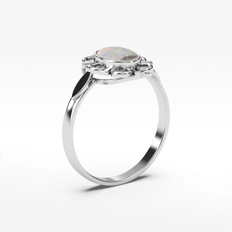 Pierścionek ze złota z opalem