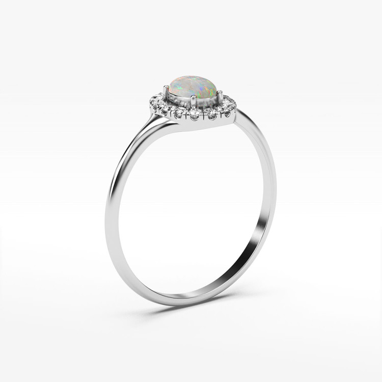 Pierścionek ze złota z opalem