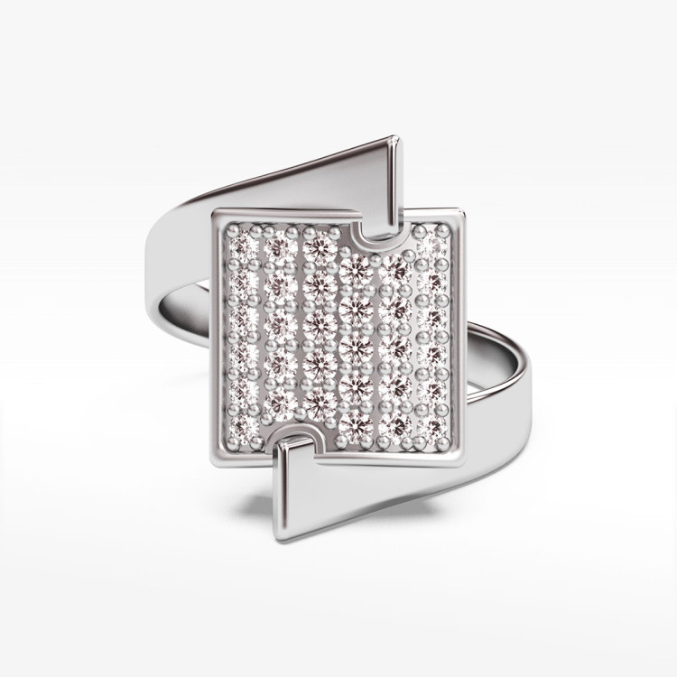 Pierścionek ze złota z cyrkoniami