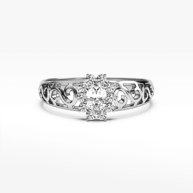 Pierścionek ze złota z cyrkoniami