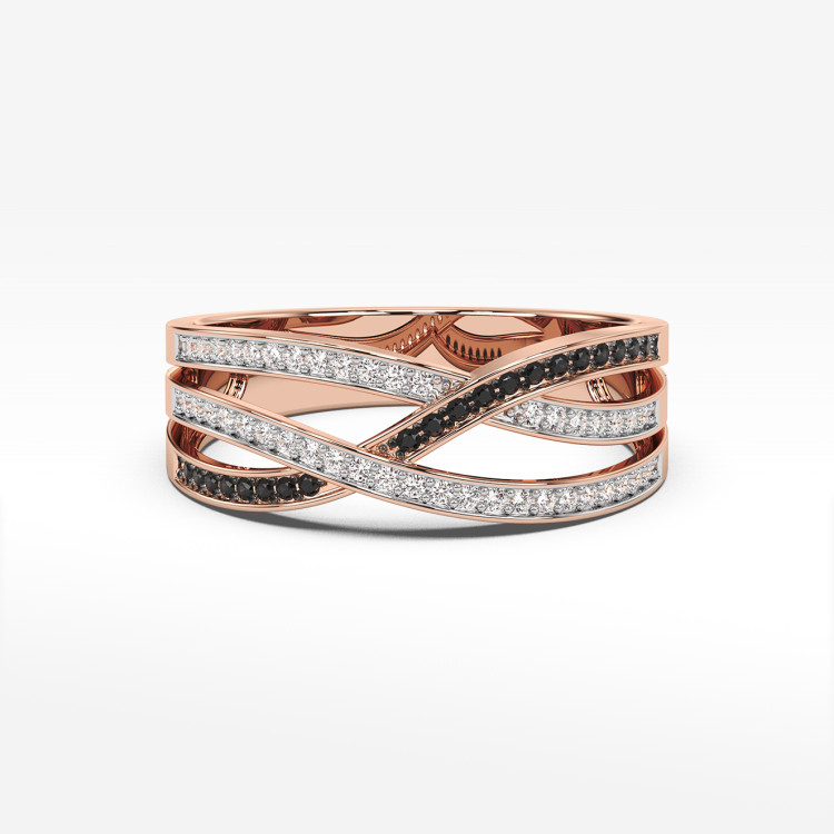 Pierścionek z czarnymi diamentami