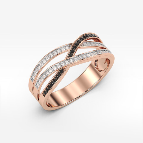 Pierścionek z czarnymi diamentami