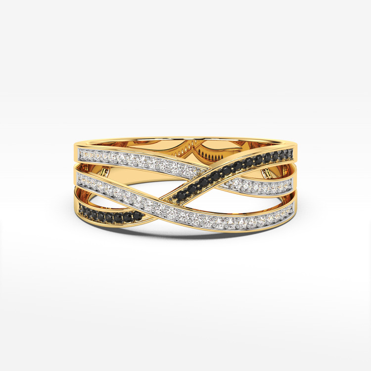 Pierścionek z czarnymi diamentami