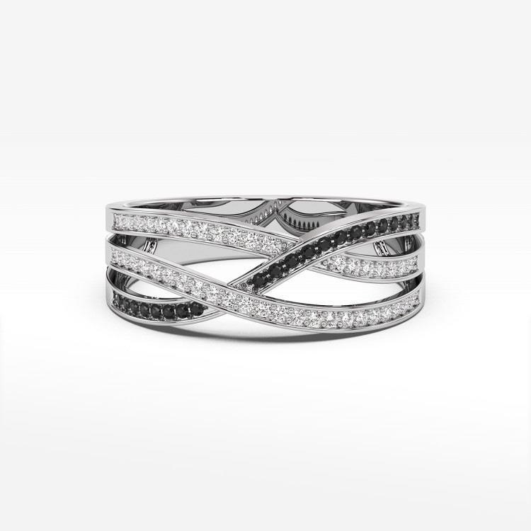 Pierścionek z czarnymi diamentami