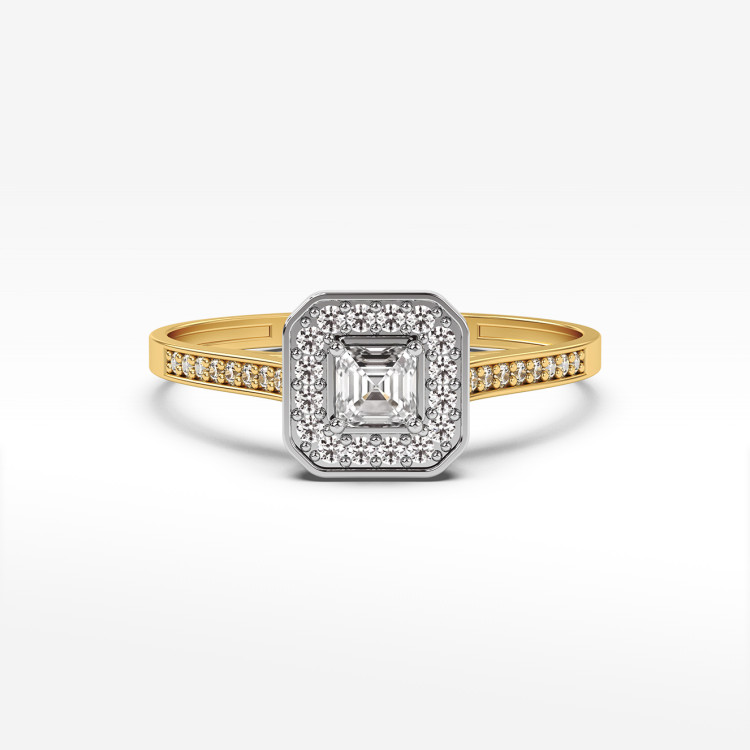 Pierścionek ze złota z diamentami