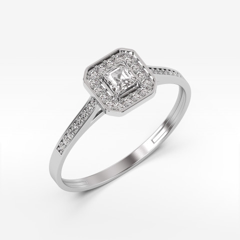 Pierścionek ze złota z diamentami