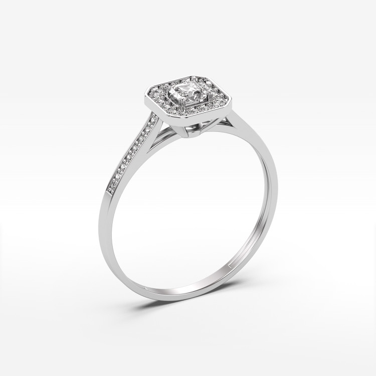 Pierścionek ze złota z diamentami