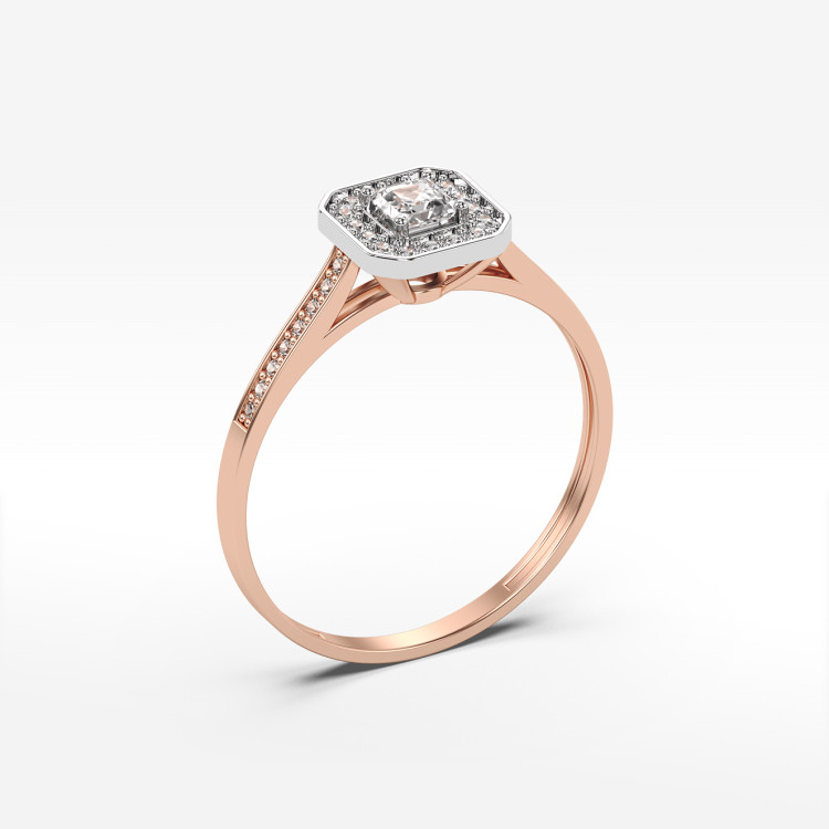 Pierścionek ze złota z diamentami