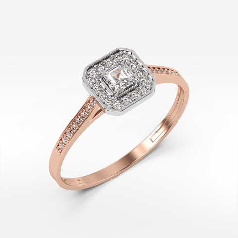 Pierścionek ze złota z diamentami