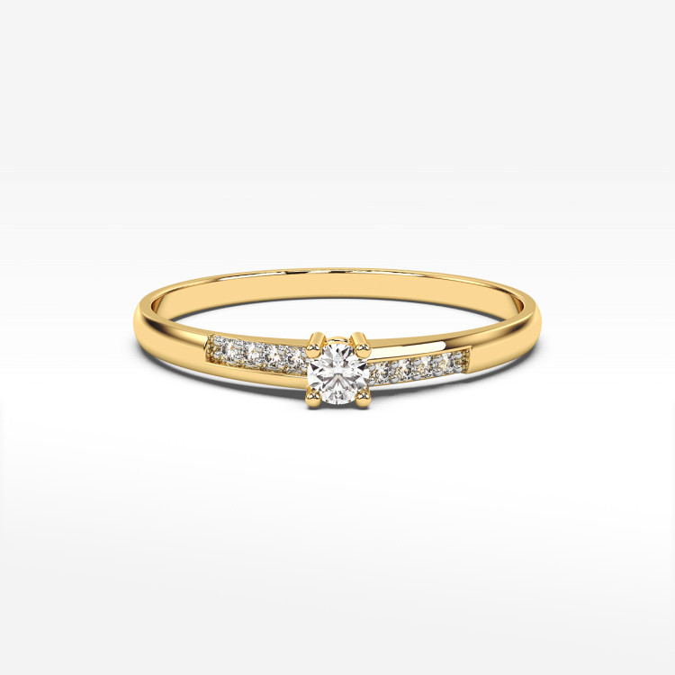 Pierścionek ze złota z diamentami