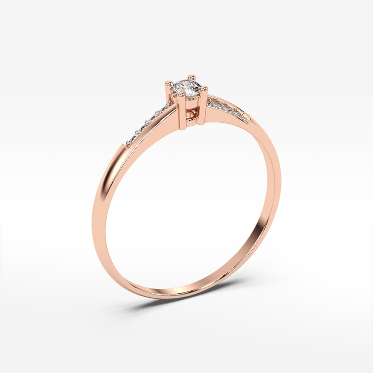 Pierścionek ze złota z diamentami